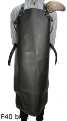 Kožená ochranná zástěra F40 brown bezuciskowy řezník/svářeč/kuchař/grilovač/zámečník