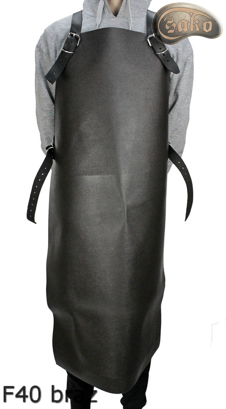 Bőr védőkötény F40 brown Érintésmentes hentes/hegesztő/szakács/barbecue/lakatos