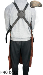 Leather protective apron F40 brown pressure-free butcher/welding/chef/barbecue/locksmith