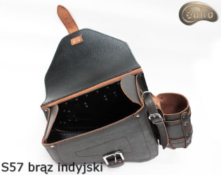LEATHER SADDLEBAG S57 RETRO VINTAGE  H-D SPORTSTER