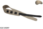 G18 Electric/Bass Guitar Strap – Light Beige/Ecru – Reversible – Genuine Leather