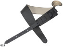 Popruh G23 pro elektrickou kytaru/baskytaru, světle béžový/černý, oboustranný, pravá kůže