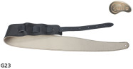 G23 Electric/Bass Guitar Strap – Reversible (Black/Light Beige) – Genuine Leather