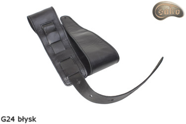 G24 Glossy Double-Sided Genuine Leather Electric/Bass Guitar Strap