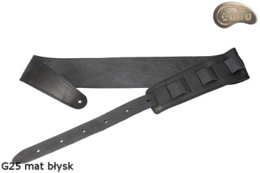 G25 Dual-Finish (Gloss/Matte) Genuine Leather Electric/Bass Guitar Strap