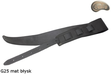 Sangle pour guitare électrique/basse G26, mate, double face, cuir véritable