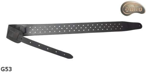 Sangle G53 double face en cuir véritable pour guitare/basse électrique