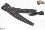 G261 Matte Double-Sided Genuine Leather Electric/Bass Guitar Strap
