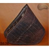 LEATHER SADDLEBAG S636 CROCODILE BROWN H-D SOFTAIL