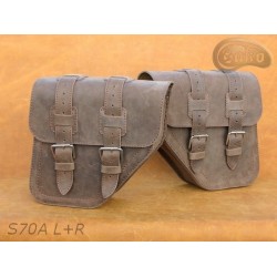 LEATHER SADDLEBAG S70 REAL H-D DYNA