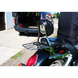 Passenger backrest with luggage rack  HONDA SHADOW VT 750 SPIRIT C2,  RC53 since '07 - Cardan shaft drive