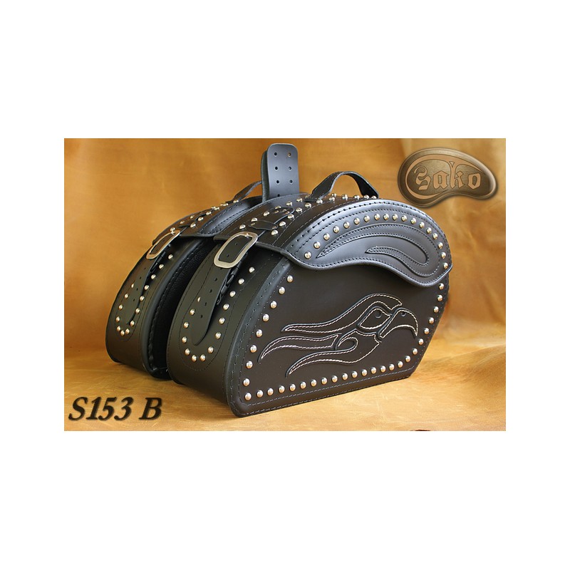 LEATHER SADDLEBAGS S153