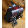 LEATHER SADDLEBAGS S293 RED *TO REQUEST*