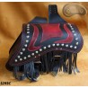 LEATHER SADDLEBAGS S293 RED *TO REQUEST*