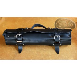 Knife bag / pouch   BLACK COWHIDE LEATHER ( model 1)
