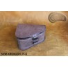 LEATHER SADDLEBAG S636 CROCODILE BROWN H-D SOFTAIL