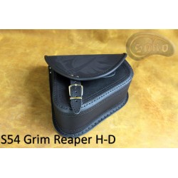 LEATHER SADDLEBAG S54 GRIM REAPER H-D SOFTAIL