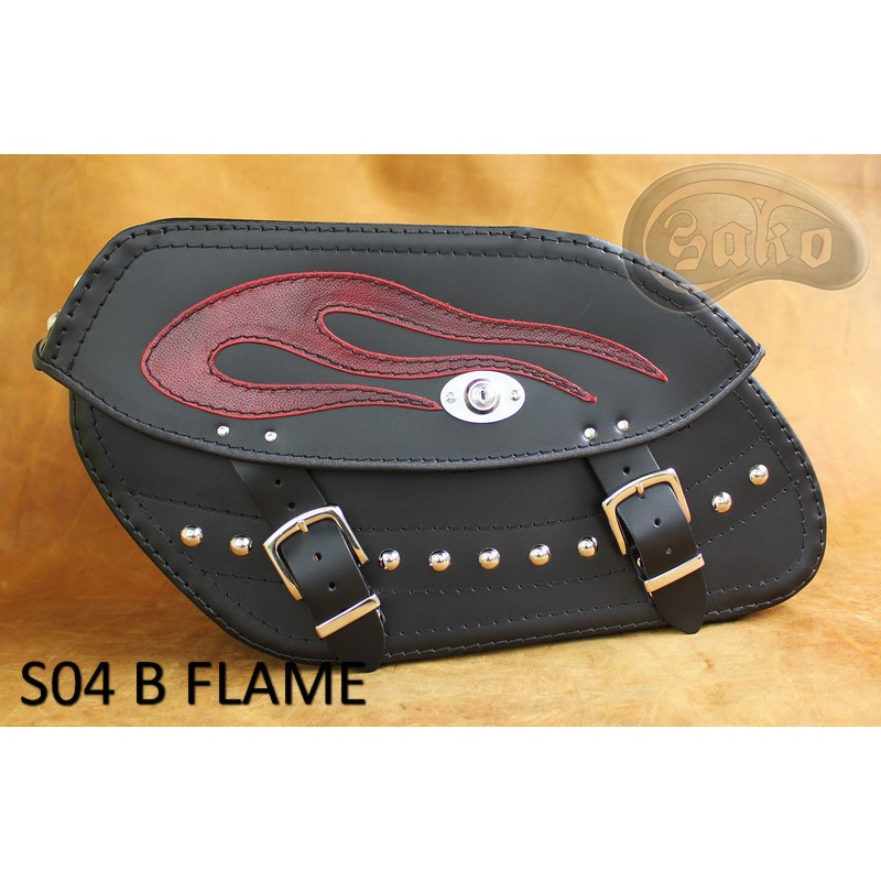 Bőr táska S04 Flame cipzárral *Kérésre*
