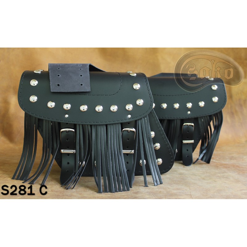 LEATHER SADDLEBAGS S281