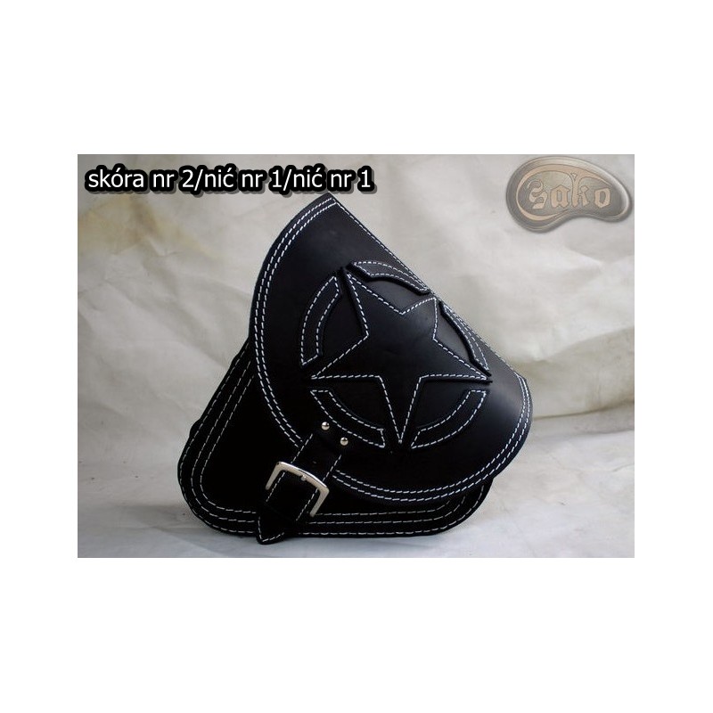 LEATHER SADDLEBAG S591 STAR H-D SOFTAIL