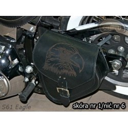 LEATHER SADDLEBAG S61 EAGLE H-D SOFTAIL