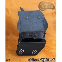 LEATHER SADDLEBAG S72 H-D DYNA